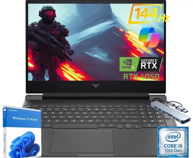 Black HP Victus 15.6 inch gaming laptop closed lid matte finish