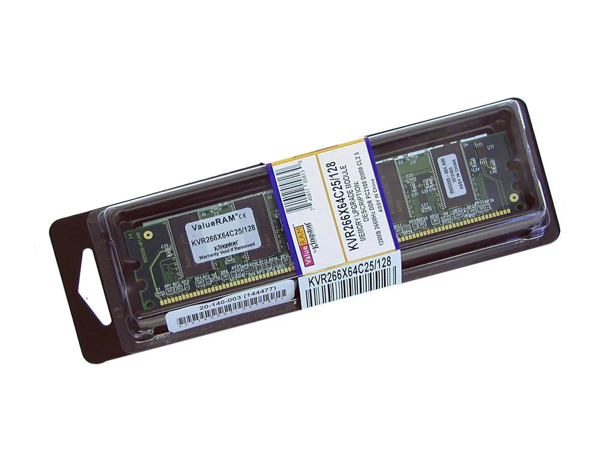 Green 184-pin DDR desktop memory module, no heat spreader