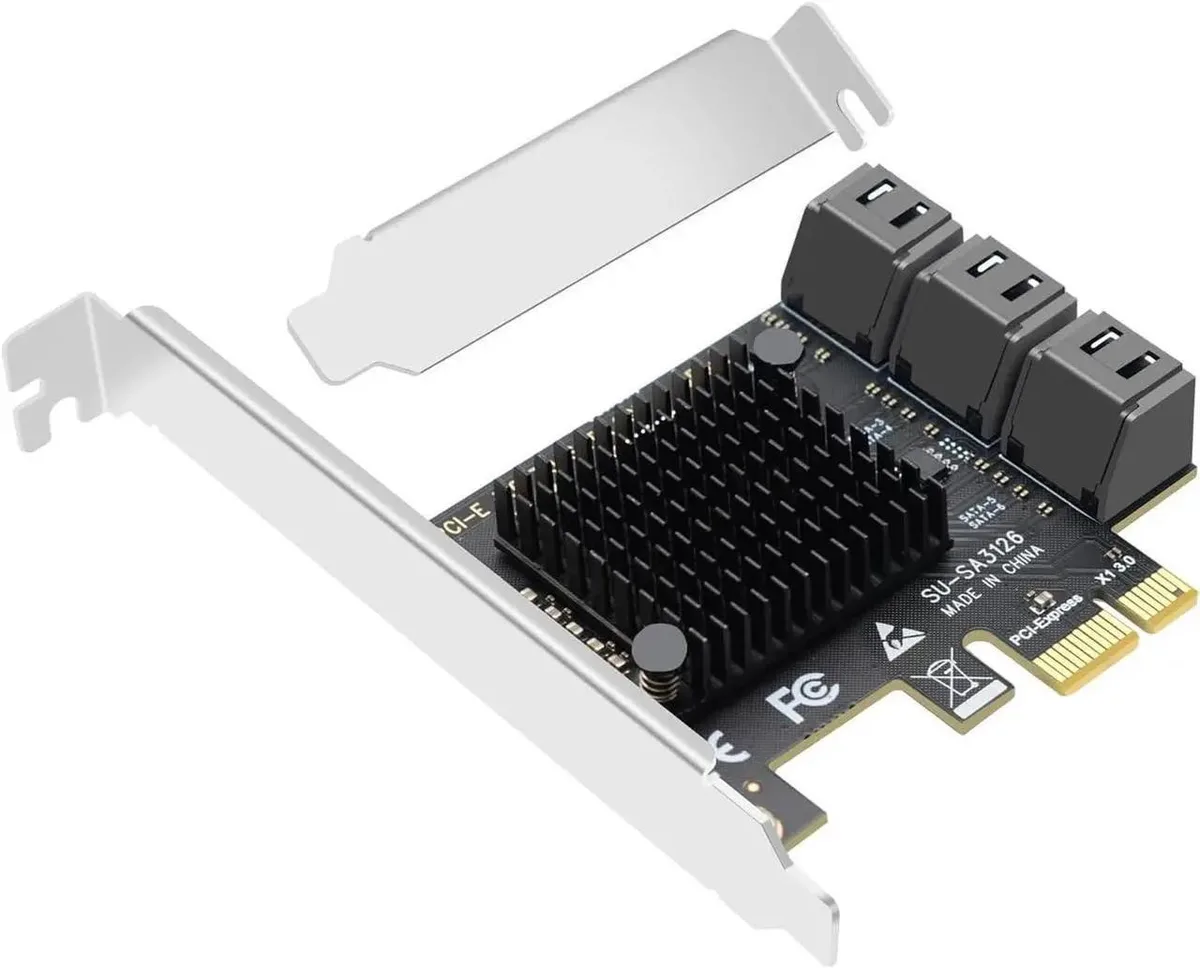 SMUGDESK SMUGDESK PCIe x1 to 6 Port SATA 3.0 Expansion Card — product photo