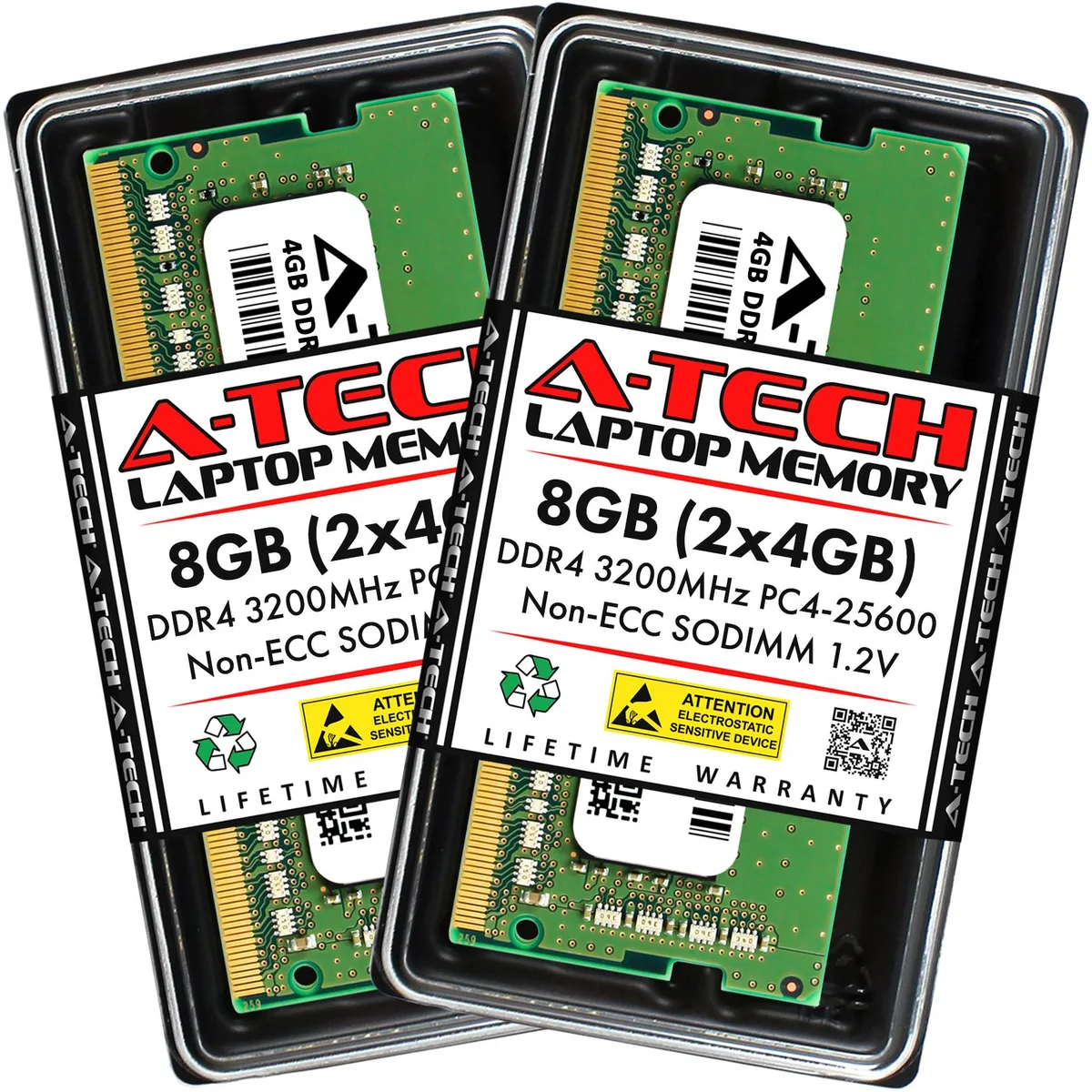 A-Tech A-Tech 8GB (2x4GB) DDR4 3200MHz CL22 1.2V 260-Pin SO-DIMM Laptop RAM Kit — zdjęcie produktu