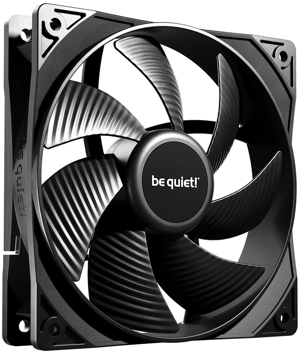 Black 120mm PWM case fan with 7 blades and rifle bearing
