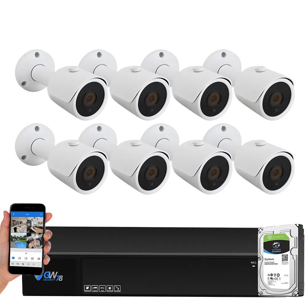 GW Security Inc. GW Security GW7888XVR 8 Channel 5MP AI Surveillance Security System with 8 Cameras 1TB HDD — product photo