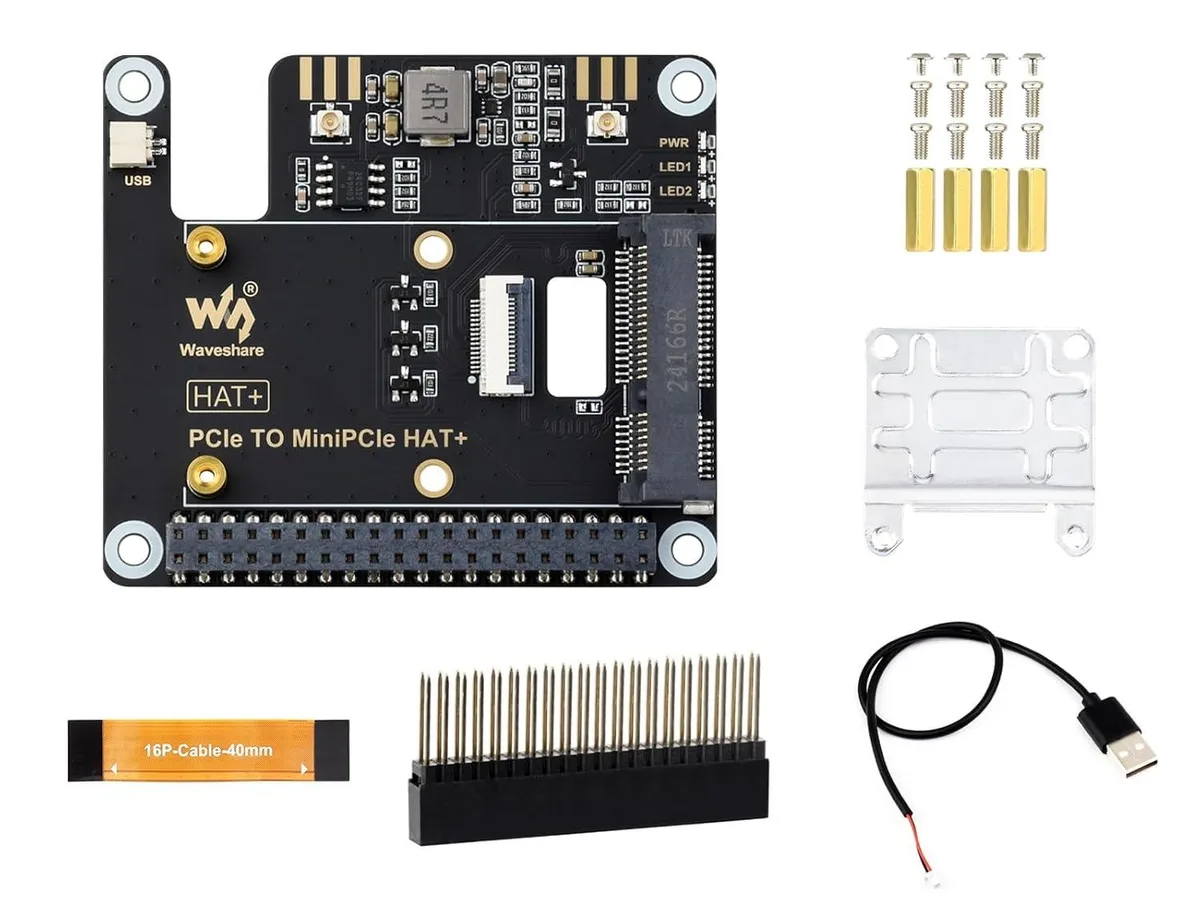 LORDWORLD LORDWORLD PCIe to MiniPCIe HAT+ 16-pin development board — foto produk