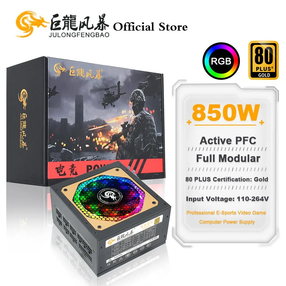 Lemincrash Lemincrash 80Plus Gold 850W ATX Full Modular Server Power Supply 120mm Fan 20+4Pin — ürün fotoğrafı