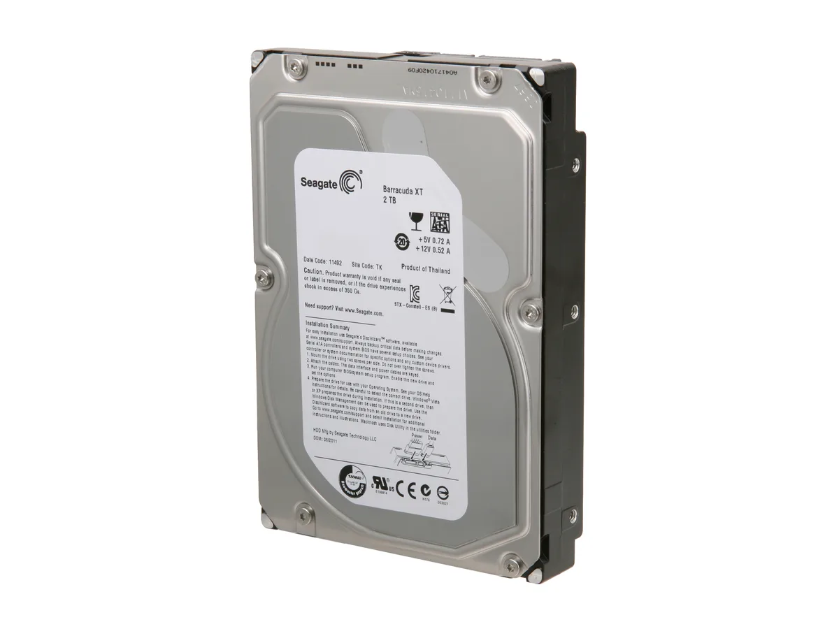Seagate Seagate ST32000641AS BarraCuda XT 2TB 7200 RPM 64MB SATA 6.0Gb/s 3.5" internal hard drive — vörumynd