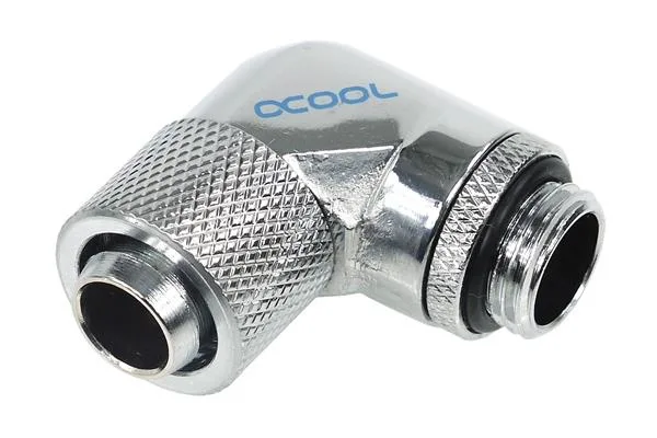 Chrome 90-degree revolvable compression fitting G1/4 13/10