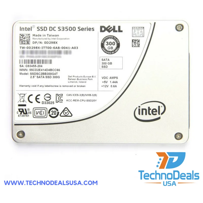 Dell D298X 300GB 2.5 inch SATA SSD with tray