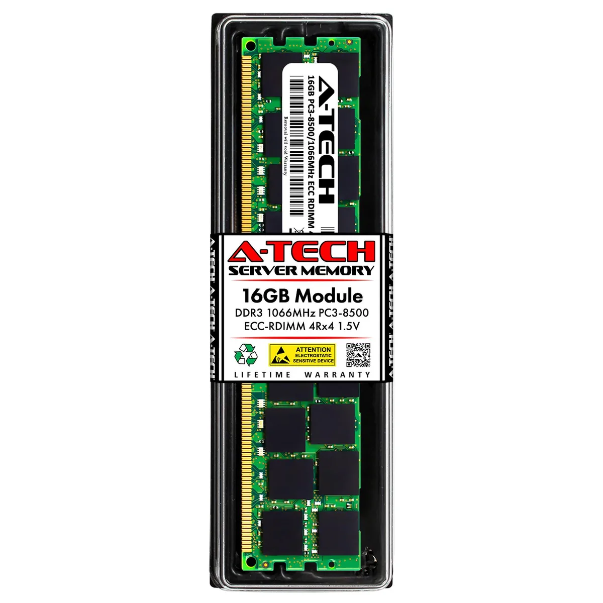 A-Tech A-Tech 16GB DDR3 1066 PC3-8500 ECC RDIMM 4Rx4 Server Memory — photo du produit