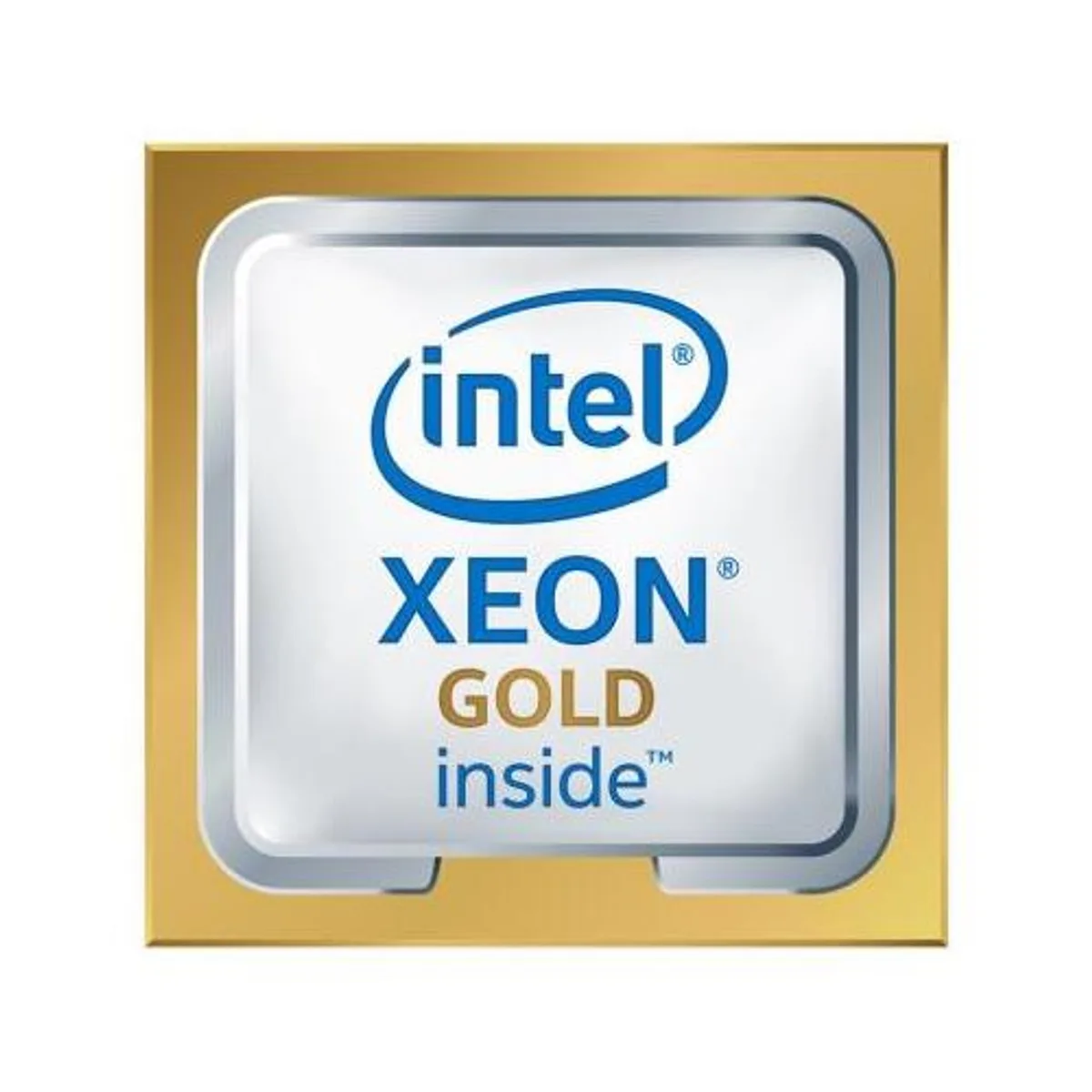 Intel Xeon Gold 6544Y LGA 4677 processor with gold heat spreader and green substrate
