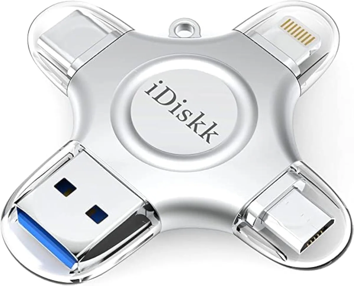 iDiskk iDiskk 128GB USB 3.0 Lightning 4-in-1 USB flash drive — zdjęcie produktu