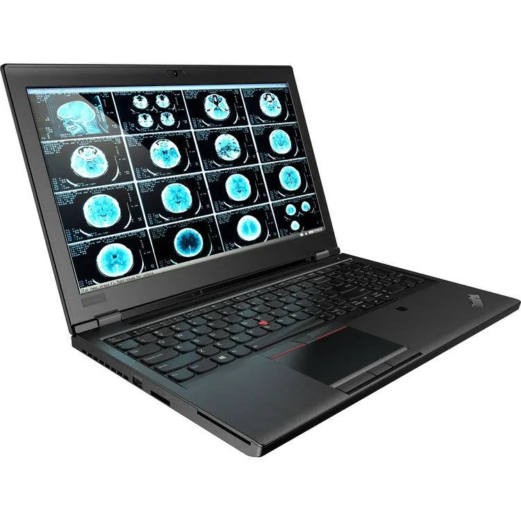 Black Lenovo ThinkPad P52 mobile workstation closed view