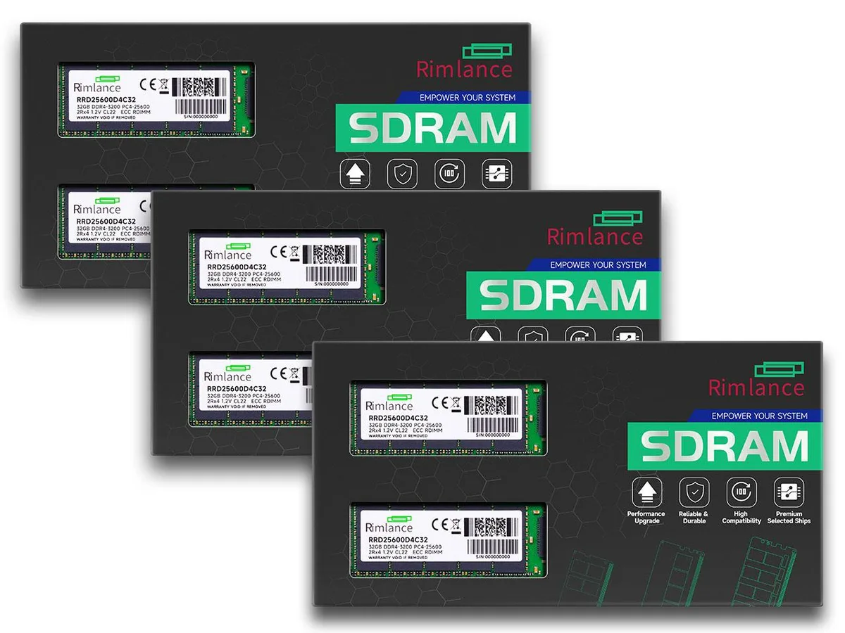 RIMLANCE RIMLANCE 192GB (6x32GB) DDR4 3200MHz ECC Registered RDIMM Server Memory Kit — 商品照片