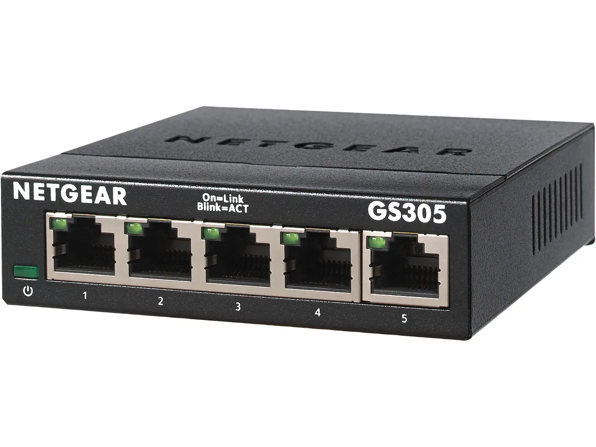 Netgear Inc. Netgear Inc. GS305-300PAS 5-port Gigabit network switch — 商品写真