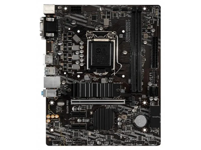 MSI MSI B460M PRO Intel motherboard LGA 1200 DDR4 64GB Micro ATX — photo du produit