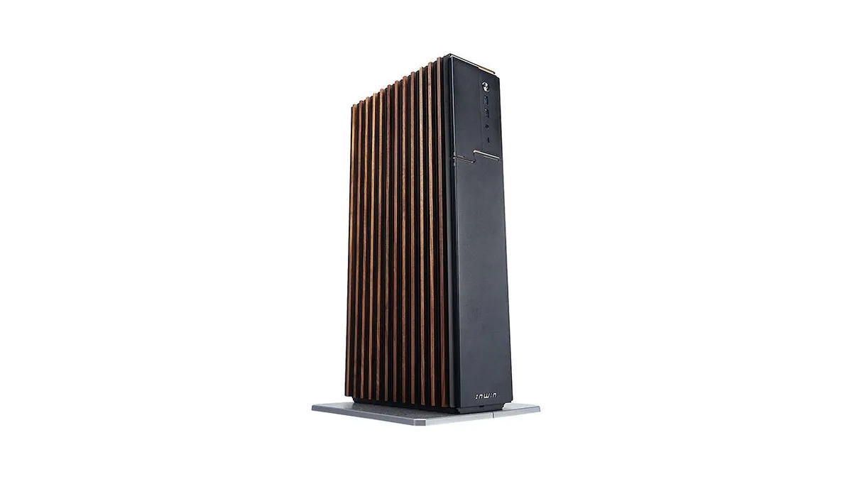 Black Mini-ITX mini tower case with mesh panels
