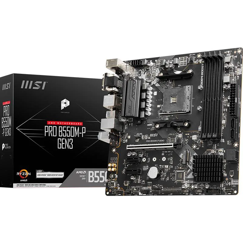 MSI MSI PRO B550M-P GEN3 AM4 AMD motherboard — photo du produit