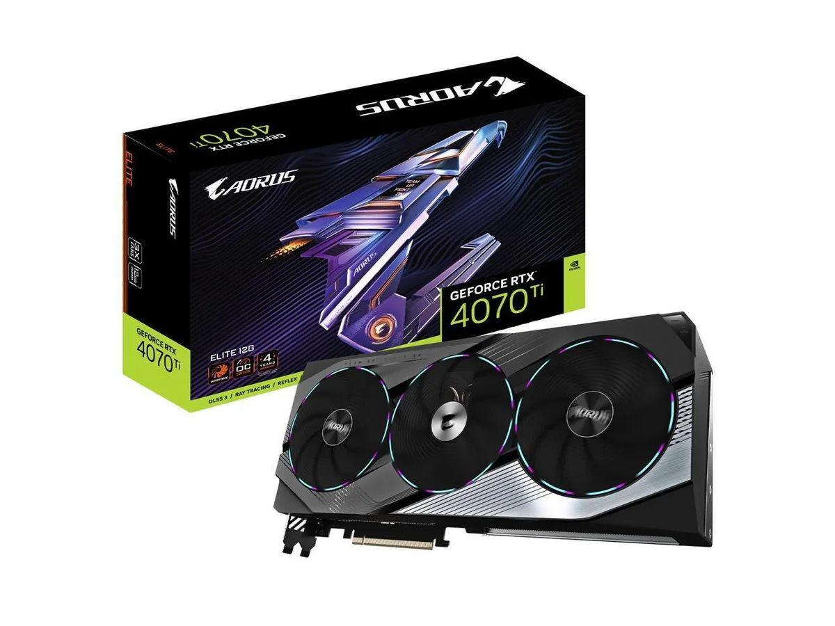 Triple-fan graphics card with silver metal backplate and RGB lighting