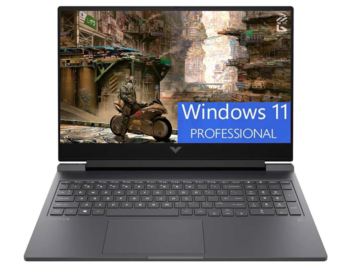 Blue 15.6 inch gaming laptop with matte finish and backlit trackpad