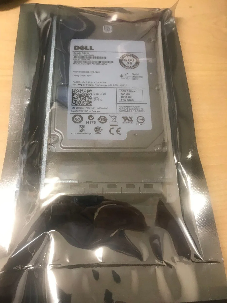 DELL DELL ST9600205SS 0R72NV 600GB 10000RPM SAS 6G SFF 2.5" internal hard drive for M610 M710 M805 M915 — foto del producto