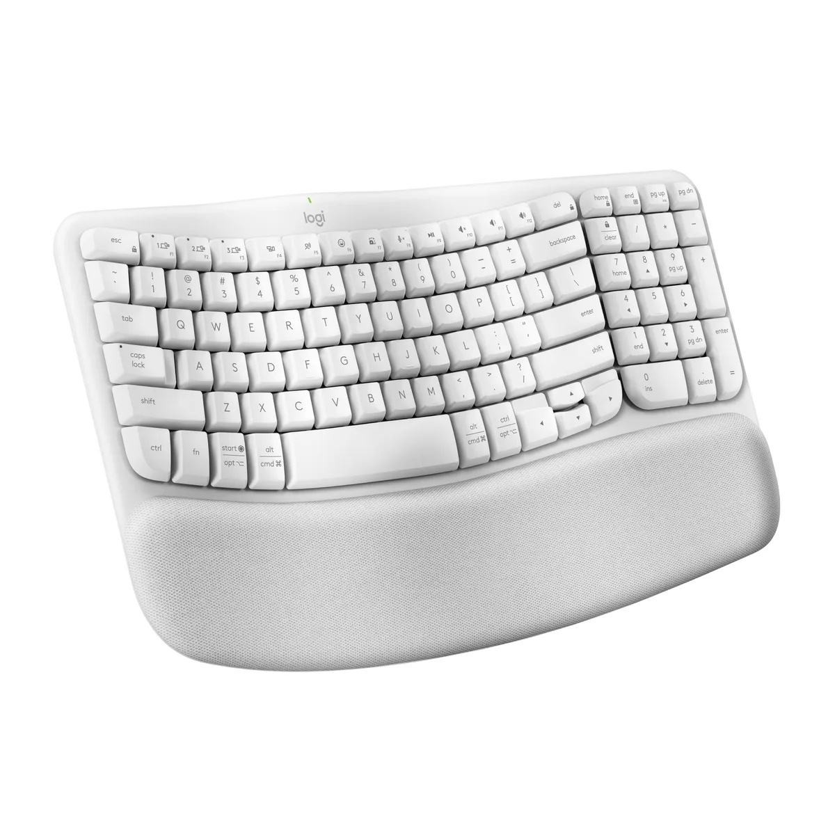 Logitech Logitech Wave Keys Ergonomic Keyboard 920-012275 Off White — product photo