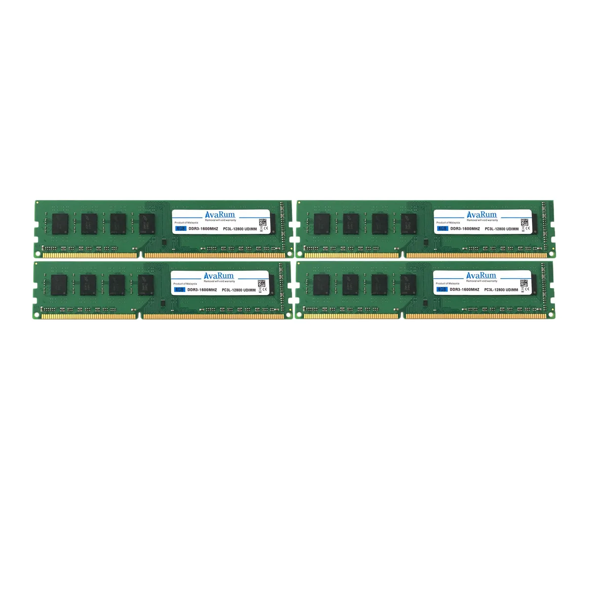 Avarum Avarum Avarum-3L41600-UDIMM 16GB (4 x 4GB) DDR3L 1600 desktop RAM — photo du produit