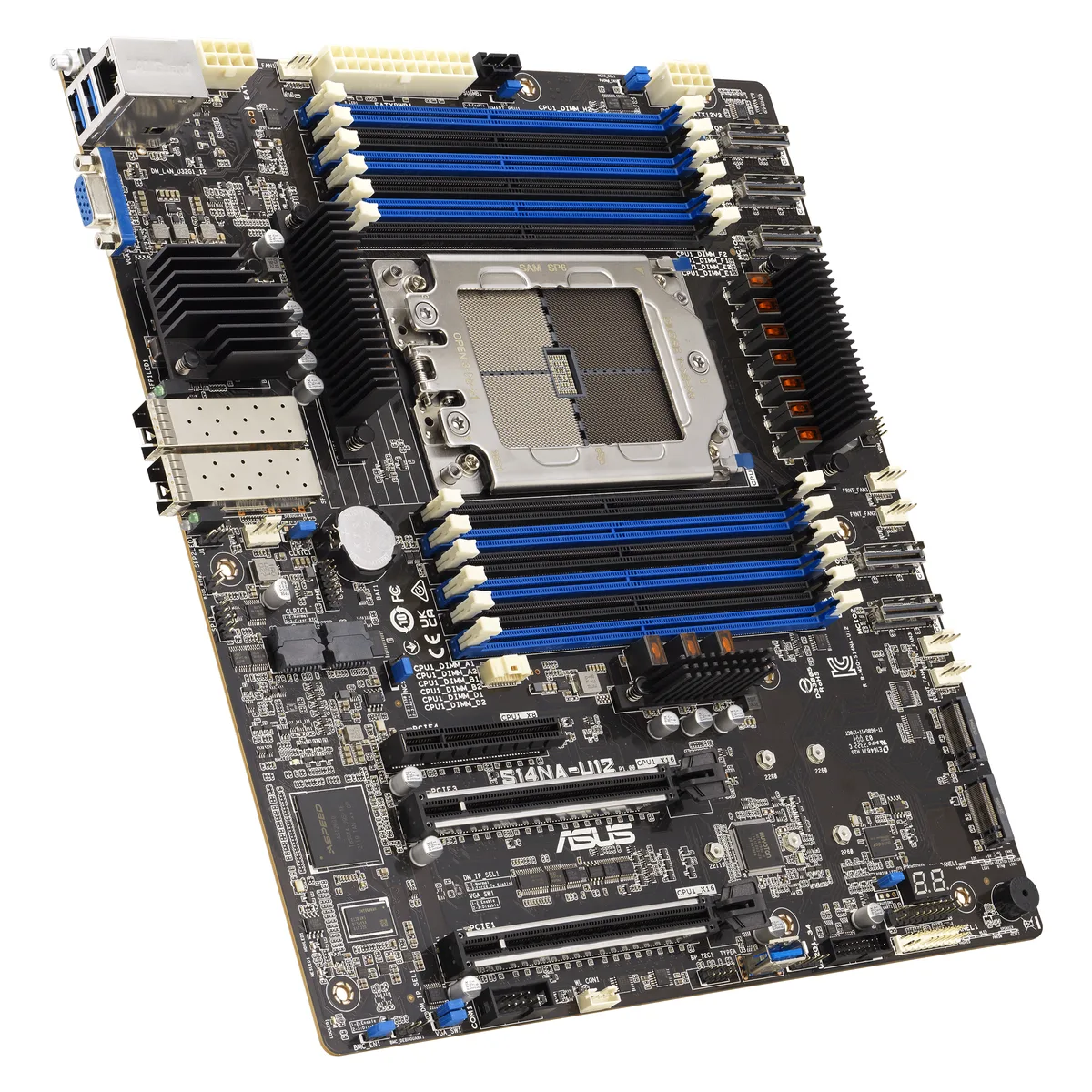 ASUS ASUS S14NA-U12 server motherboard EPYC 8004 dual 25 Gbps LAN 12 DDR5 DIMM dual M.2 ASMB11-iKVM — صورة المنتج