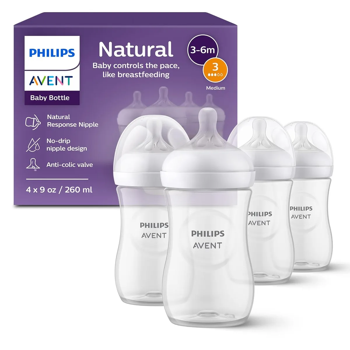 Avent Avent SCY903/04 bottle feeding 9oz 4pk — product photo