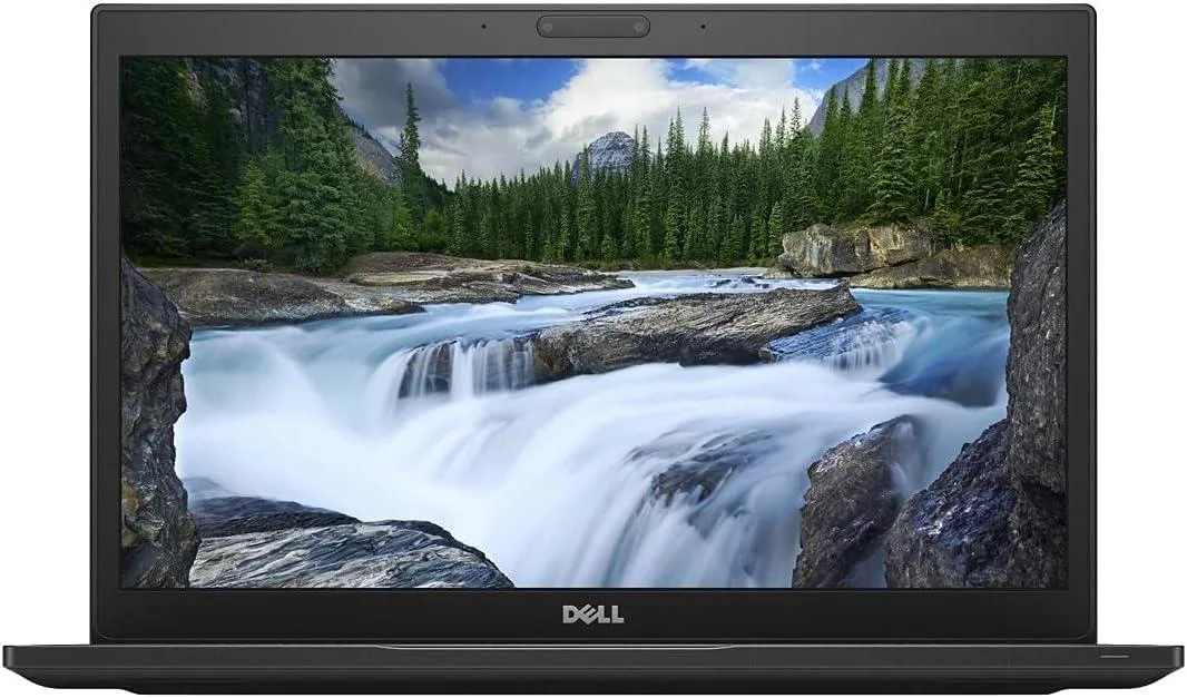 Black Dell Latitude 7490 laptop, 14-inch non-touch screen, matte finish, compact business form factor