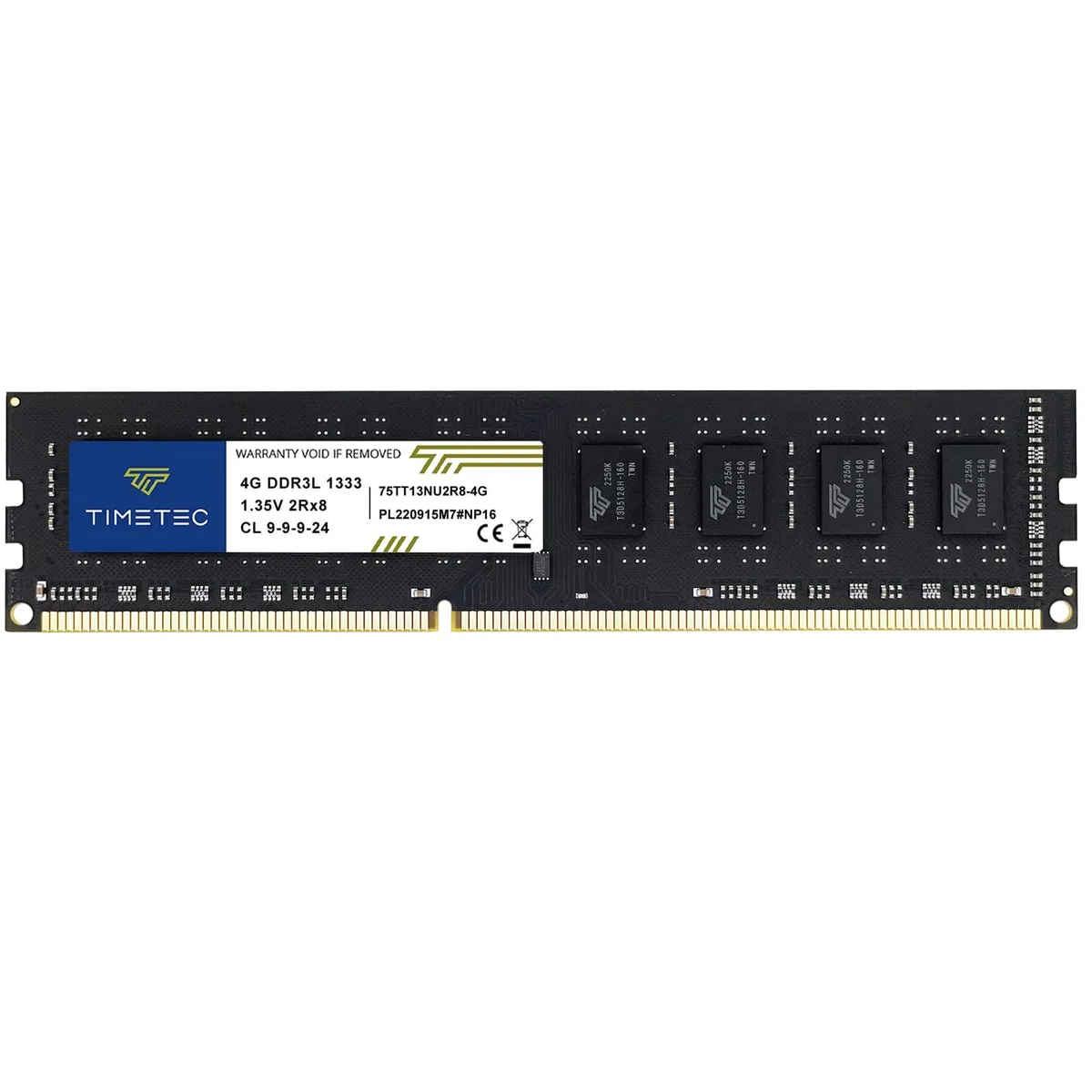 Timetec Timetec 4GB DDR3 1333MHz PC3-10600 CL9 240-Pin Low Density memory upgrade — productfoto