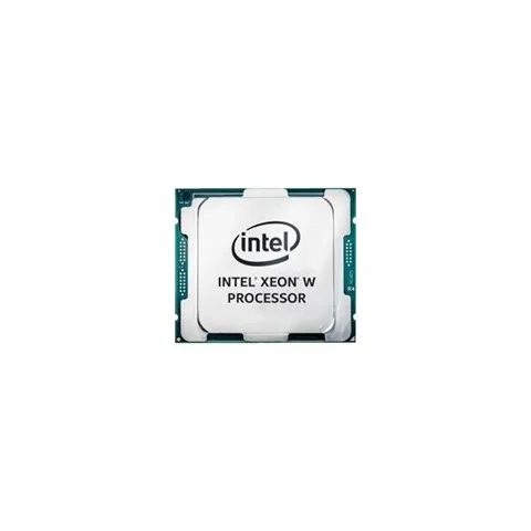 Silver square LGA 1200 processor with gold contacts and Intel Xeon branding