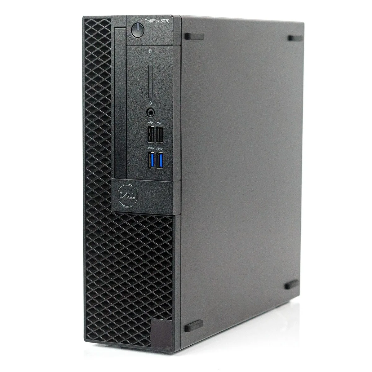 Small black Dell OptiPlex 3070 SFF desktop tower