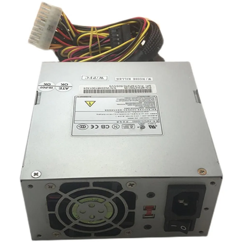 Black ATX power supply unit with eight SATA connectors