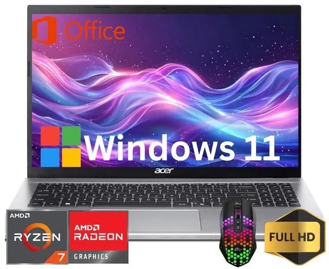 Acer America Acer America Aspire Go 15 AMD Ryzen 7 7730U 24GB 512GB SSD laptop — photo du produit