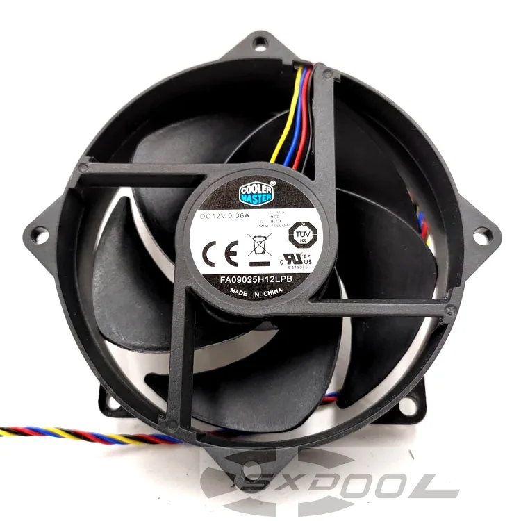 SXDOOL SXDOOL FA09025H12LPB 90mm 4-pin CPU cooler — fotografija proizvoda