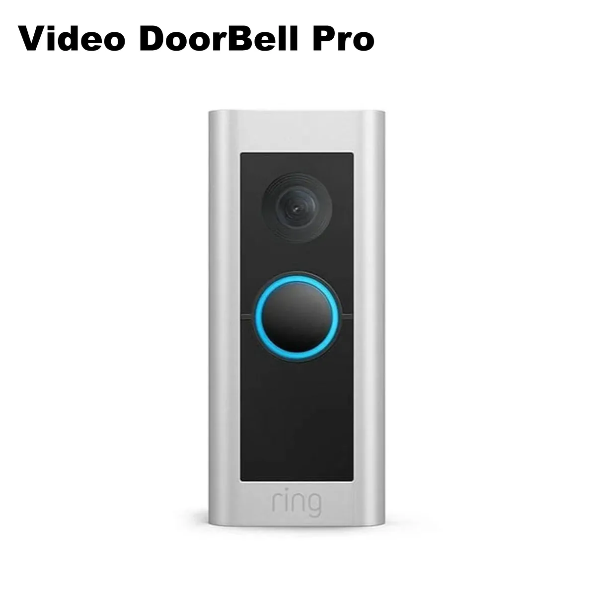 Ring Ring Doorbell Pro 2 Plus Satin Nickel 1536p 150° Radar 3D Motion — 제품 사진