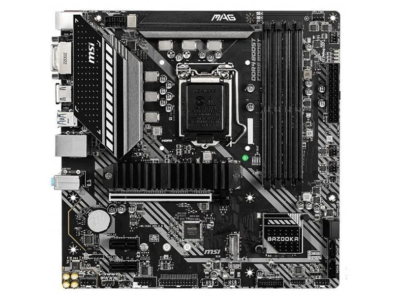 MSI MSI MAG B460M BAZOOKA LGA 1200 DDR4 128GB Micro ATX Intel motherboard — photo du produit