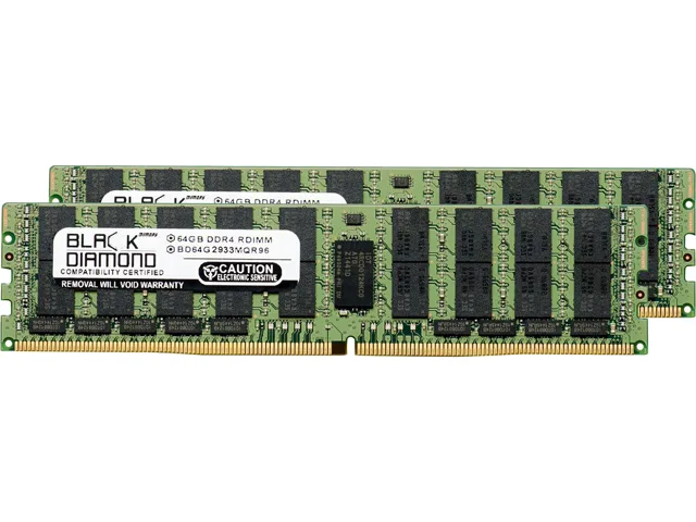 Black Diamond Memory Black Diamond Memory BD64GX22933MQR96 128GB (2 x 64GB) DDR4 2933 ECC Registered server RAM — صورة المنتج