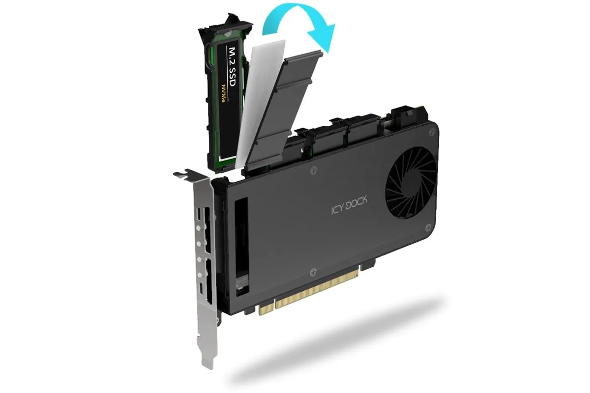 LORDWORLD LORDWORLD 4 Bay M.2 NVMe PCIe 5.0 x16 Mobile Rack Adapter — product photo