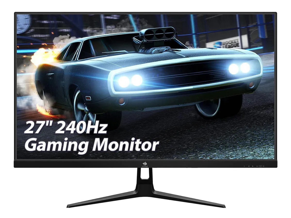 Flat 27 inch IPS gaming monitor with ultra-slim bezel and matte anti-glare finish