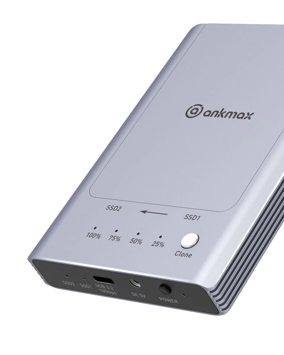 ankmax ankmax M2U32C NVMe M.2 Duplicator 2-Bay 10Gbps USB 3.2 Enclosure — product photo