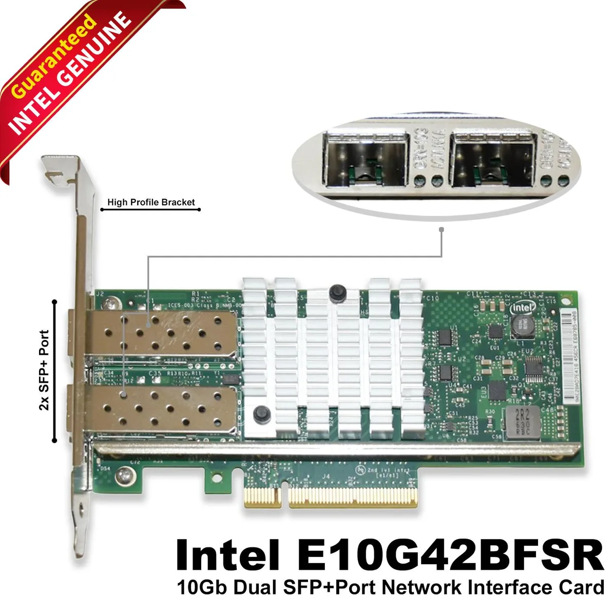 Intel Intel X520-SR2 dual-port 10Gbps network expansion card — 商品照片