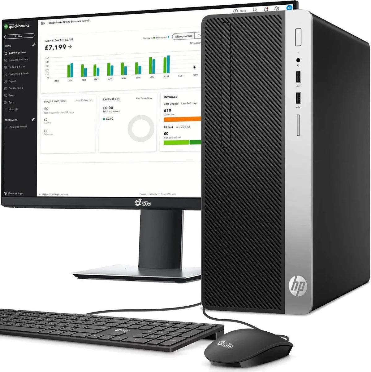 Compact black HP 800 G4 SFF desktop tower with front ports and vents