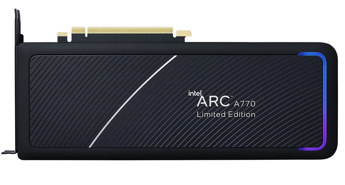 Intel Intel Arc A770 Limited Edition 16GB graphics card 21P01J00BA — product photo