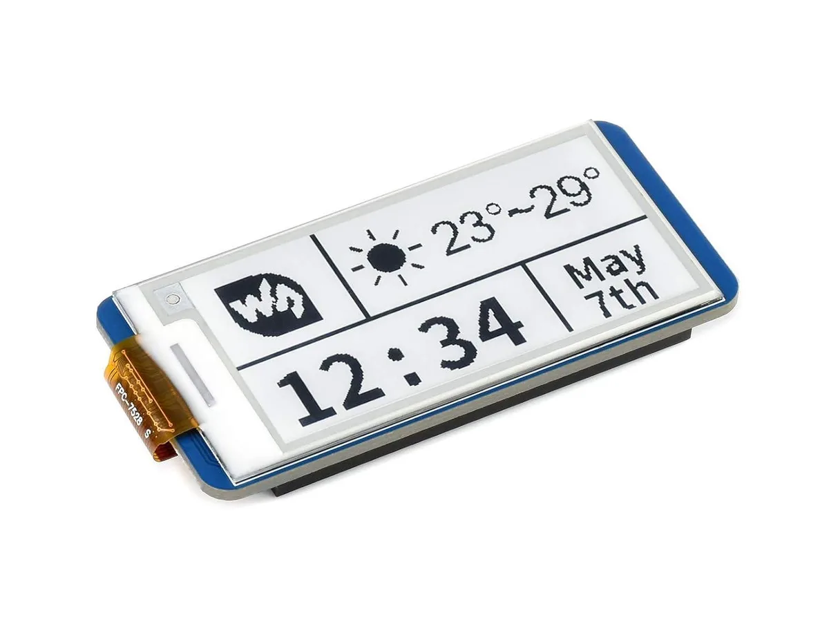 LORDWORLD LORDWORLD 2.13inch E-Ink Display HAT 250×122 Pixels Black White Two Color development board — 商品照片