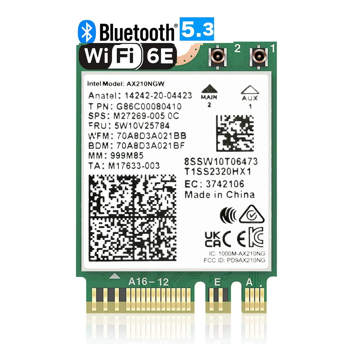 OKN AX210 WiFi 6E network card M.2 2230 Bluetooth 5.3 5400Mbps — صورة المنتج