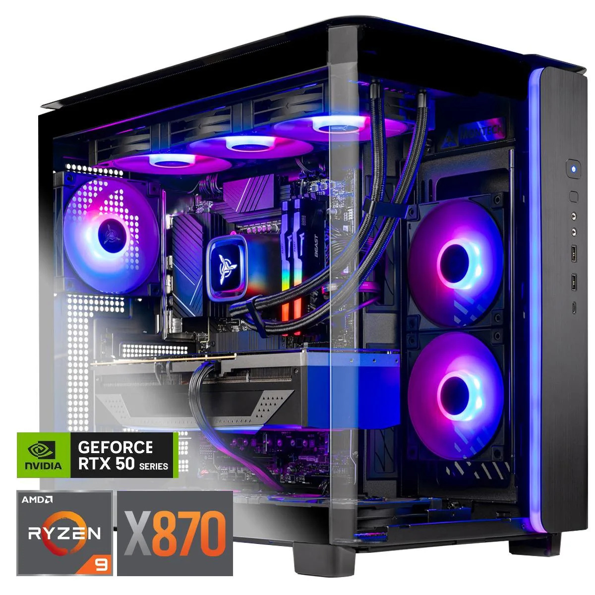 Skytech Skytech King 95 Gaming PC Ryzen 9 9950X3D RTX 5080 64GB DDR5 4TB NVMe 360mm AIO — fotografia produktu