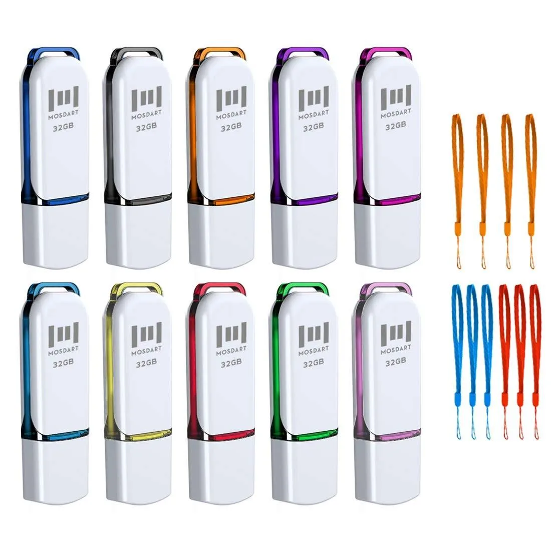 ARCTIC ARCTIC 10×32 GB USB 2.0 Flash Drive Pack with Lanyards & LED — 商品照片
