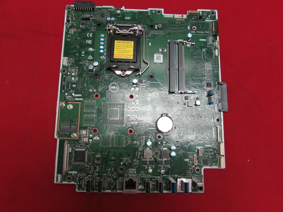 Dell Inspiron 5477 AIO motherboard JVDY1 green PCB with mounted Intel Core i3-8100T CPU