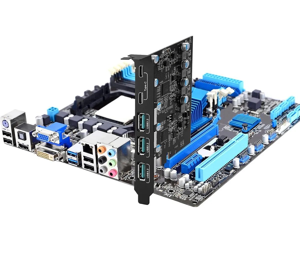 ESTONE ESTONE PCIE23A2C3.2 PCIe USB 3.2 5-Port Expansion Card (2×USB-C, 3×USB-A) 10 Gbps — zdjęcie produktu