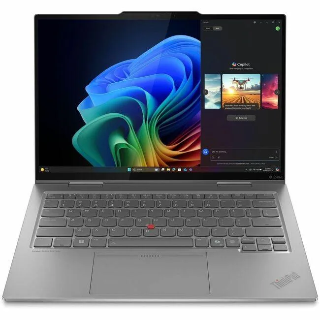 Gray 14 inch convertible laptop with touchscreen display